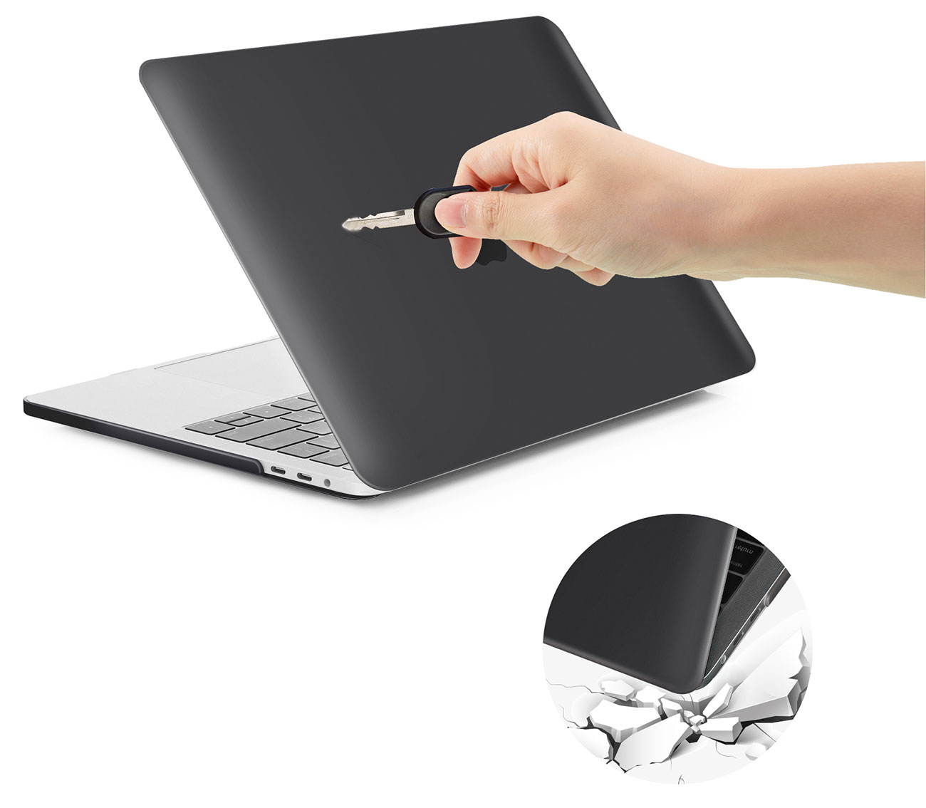 Techprotectus Matte Black Hardshell Case For 2020, M1 2020 MacBook Air 13" - Image 8